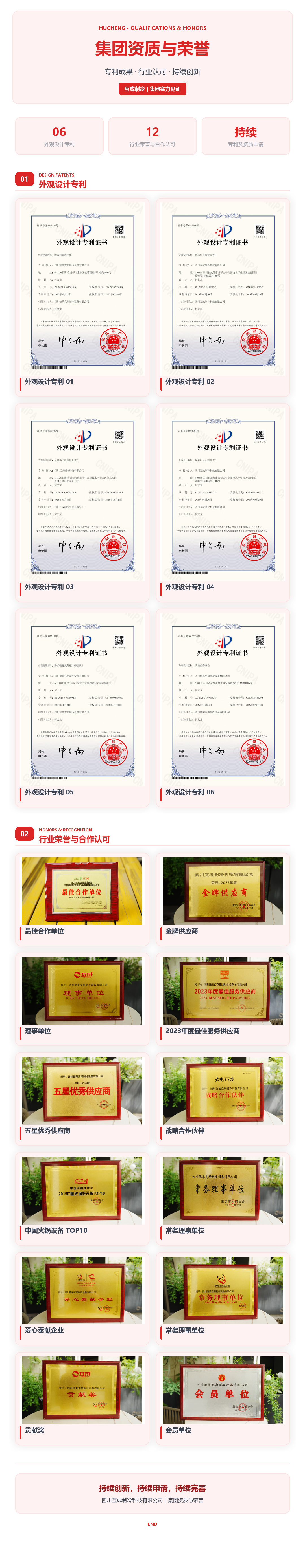 互成制冷资质荣誉